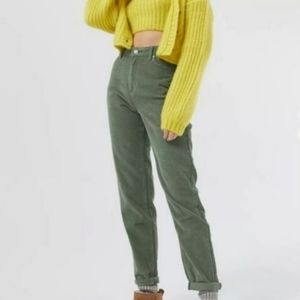 BDG Urban Outfitters Corduroy Green Mom Jeans